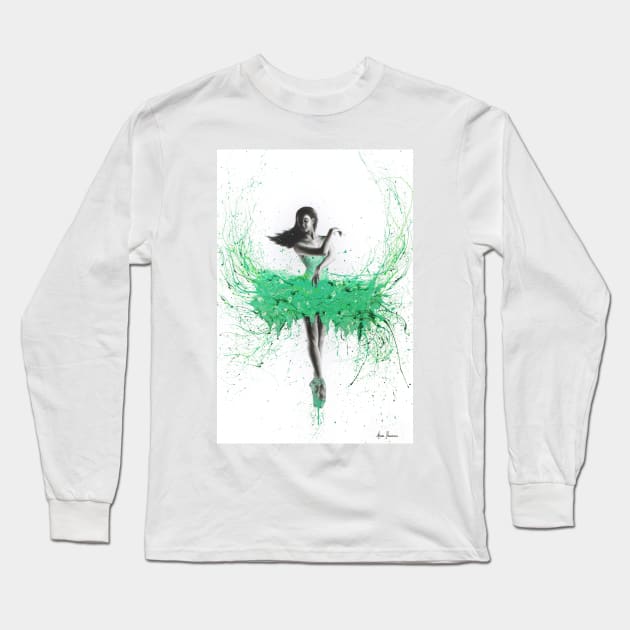 Mint Ballerina Long Sleeve T-Shirt by AshvinHarrison